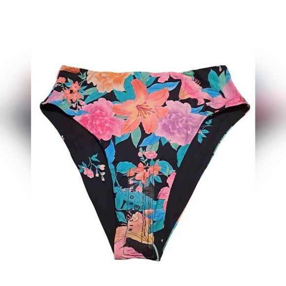 Billabong Maui Rider Tropic Time Bottom Sz S/8 Reversable High Waist - Picture 5 of 8